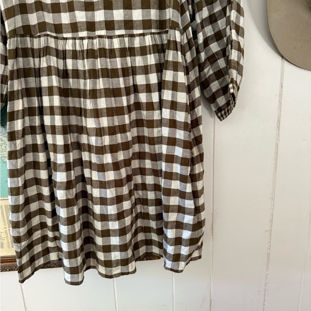 Madewell Gingham Collared Puff-Sleeve Mini Dress - Picture 3 of 5
